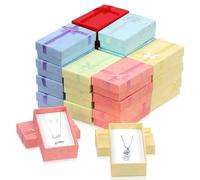 Mardatt 24Pcs Jewelry Gift Boxes Cardboard Jewelry Boxes Small Jewelry Packaging Box Colorful Jewelry Wrap Boxes for Birthdays Anniversaries Weddings(3.1 x 2 x 1.1 inch/ 5 x 8 x 3cm)