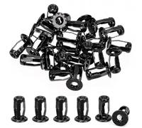 Mardatt 25Pcs M4 Jack Nuts Assortment Kit, Expansion Insert Nuts Petal Nuts Jack Nut Screw Anchor for Hollow Wall Plastic Polywood Pressboard Hardboard (M4 - Black)