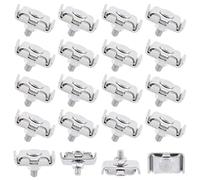 Mardatt 30 Pcs Metal Gridwall Joining Clips Connectors with Screws, Zinc Plated Grid Wall Clamp for Grid Panel