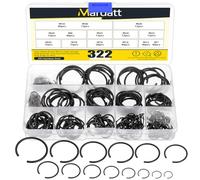 Mardatt 322Pcs 14 Sizes 7mm-30mm Round Wire C-Clips Internal Snap Rings Retaining Rings for Hole