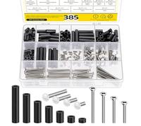 Mardatt 385Pcs Electrical Outlet Extender Kit, 240Pcs Electrical Outlet Spacers with 145Pcs #6-32 Thread Slotted & Phillips Wall Plate Screws Outlet Screws Device Mounting Screws Switch Plate Screws
