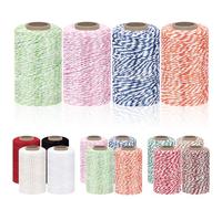 Mardatt 4 Rolls Colourful Bakers Twine Kit, 328 Ft 1.5mm Thick Cotton String for Baking Butchers DIY Crafts Gift Wrapping Christmas Holiday Home Decoration Gardening Cooking(NO.1)