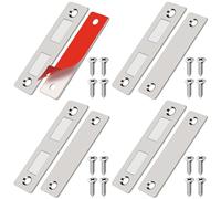 Mardatt 4Set 30Lb Magnetic Door Catch, Stainless Steel Sliver Cabinet Magnets Door Magnet with Screws for Kitchen Bathroom Cupboard Wardrobe Drawer Latch(2.68” x 0.67”)