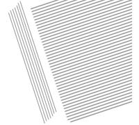 Mardatt 50Pcs Stainless Steel Round Rod Set, 0.3mm x 400mm Hard Steel Straight Spring Wire Straight Music Wire for DIY Crafts Model Car Industry Metal Working
