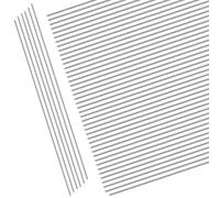 Mardatt 50Pcs Stainless Steel Round Rod Set, 0.4mm x 400mm Metal Solid Round Rod, Solid Shaft Rods Steel Rods for DIY Crafts Model Car Industry Metal Working