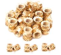Mardatt 60Pcs M2x4x3.5 Brass Threaded Inserts for Plastic Brass Inserts 3D Printing Knurled Nut Brass Embedment Nut Heat Set Insert for 3D Printing Plastic