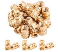 Mardatt 60Pcs M3x8x5 Brass Threaded Inserts for Plastic Brass Inserts 3D Printing Knurled Nut Brass Embedment Nut Heat Set Insert for 3D Printing Plastic