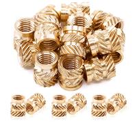 Mardatt 60Pcs M5x8x7 Brass Threaded Inserts for Plastic Brass Inserts 3D Printing Knurled Nut Brass Embedment Nut Heat Set Insert for 3D Printing Plastic