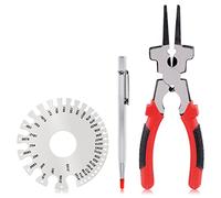 Mardatt 8" 6 Function MIG Welding Pliers, Dual-Sided Gage Standard Metal Gauge Measurement and Tungsten Carbide Scriber for Metal Sheet (3 Pack)