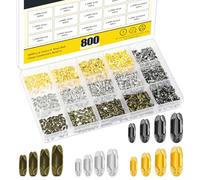 Mardatt 800PCS Ball Chain Connector for 1.5/2.0/2.4/3.2mm Beaded Ball Chain, 4 Colors Ball Chain Cord Connector Clip for DIY Bracelets Jewelry Making Findings