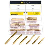 Mardatt 80Pcs M6 M8 Double Ended Self Tapping Screws, Double Ended Screws Dowel Screw Woodworking Furniture Connector Double Ended Screw, M6x40, M6x50, M6x60, M8x50, M8x60, M8x80