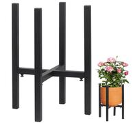 Mardatt Adjustable Metal Plant Stand, 14'' Flower Pot Stand for Indoor Outdoor Use, Fits 24 - 32CM Mid-Century, Modern Corner Plant Holder