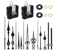 Mardatt Clock Mechanism Kit 2 Piece Wall Clock Mechanism with 5 Different Pairs of Hands Clock Repair Parts Replacement, Clock Movement Parts Battery Silent Wall Clock System Hands (16mm/0.62")