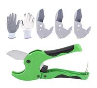 Mardatt Professional PVC Pipe & Tube Cutter Tools Kit Including 3 Spare Blades, Glove for Cutting O.D. up to 1-5/8 inches Plastic PEX, PVC, and PPR Pipe, Ideal for Plumbers, Repairer
