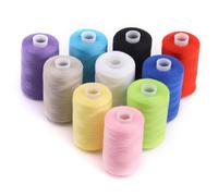 Mardatt Sewing Thread Kit, 10 Colors Polyester Threads 1000 Yards Per Polyester Thread Spools, Handy Polyester Sewing Threads Bobbins Sewing Threads Set for Hand Stitching Quilting(Colorful)
