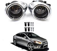 marddpair Left and Right Side Fog Lights Replacement for 2012-2014 Ford Focus S SE SEL Titanium Assembly Clear Lens Fog Lamp with Bulbs 4F9Z15200AA CP9Z17E810C