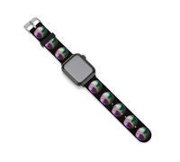 Mardi And Gras Color Baseball Silicone Watchband Compatible with IWatch Classic Replacement Strap Soft Wristbands for Men Women 38mm/40mm
