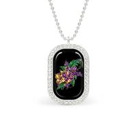 Mardi And Gras Fleur De Flowers Custom Photo Necklace Personalized Picture Pendant Memory Jewelry for Women