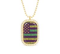Mardi And Gras Fleur De Lis Flag Custom Photo Necklace Personalized Picture Pendant Memory Jewelry for Women