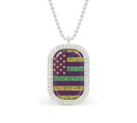 Mardi And Gras Fleur De Lis Flag Custom Photo Necklace Personalized Picture Pendant Memory Jewelry for Women