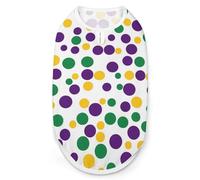 Mardi And The Gras Dot Pattern Pet Shirts for Dog Cat Soft T-Shirts Sleeveless Puppy Vest Lightweight Dogs Clothes