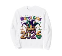 Mardi Gras 2026 with Crown and Jester Hat Design Sweatshirt