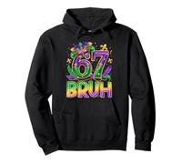 Mardi Gras 67 Six Seven 6 7 Bruh Meme Funny Boy Girl Kids Pullover Hoodie