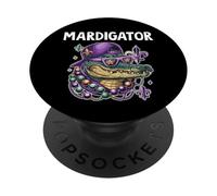 Mardi Gras Alligator MARDIGATOR PopSockets Adhesive PopGrip
