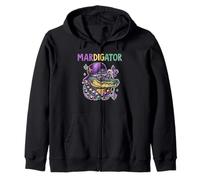 Mardi Gras Alligator MARDIGATOR Zip Hoodie