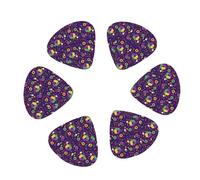 Mardi Gras and Donuts 12 Pack Guitar Picks Plectrums with Organizer Storage Box, Guitar Picks for Bass Electric Acoustic Guitars Ukulele