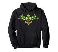 Mardi Gras Bat Fleur De Lis New Orleans Pullover Hoodie