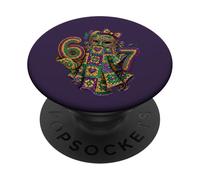 Mardi Gras Boo Sheets 67 Meme Ghost Purple Green Carnival PopSockets Adhesive PopGrip