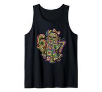 Mardi Gras Boo Sheets 67 Meme Ghost Purple Green Carnival Tank Top