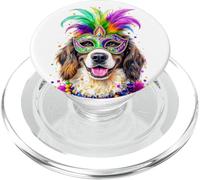 Mardi Gras Bracco Italiano Dog PopSockets PopGrip for MagSafe