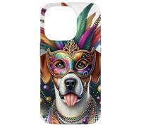 Mardi Gras Braque Francais Pyrenean Dog Case for iPhone 14 Pro