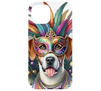 Mardi Gras Braque Francais Pyrenean Dog Case for iPhone 15