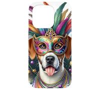 Mardi Gras Braque Francais Pyrenean Dog Case for iPhone 15 Pro