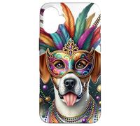 Mardi Gras Braque Francais Pyrenean Dog Case for iPhone 16 Plus