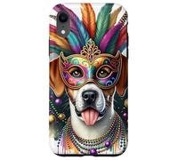 Mardi Gras Braque Francais Pyrenean Dog Case for iPhone XR