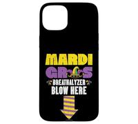 Mardi Gras Breathalyzer Blow Here Funny Fat Tuesday Dad Men Case for iPhone 15 Plus