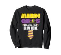 Mardi Gras Breathalyzer Blow Here Funny Fat Tuesday Dad Men Sweatshirt
