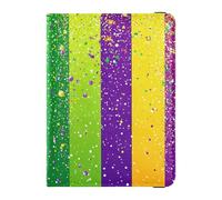 Mardi Gras Carnival Coin Tie Travel Wallet Leather Passport Holder Secure Hidden Money Holder for Men Trip Accessories