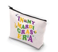 Mardi Gras Carnival Makeup Bag Mardi Gras Party Gift Mardi Gras Accessories Fat Tuesday Fleur De Lis Gift Mardi Gras Cosmetic Bag (Mardi GRAS ERA 2uk)