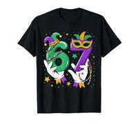 Mardi Gras Carnival Six Seven Beads 6 7 Meme Girls Boys Kids T-Shirt
