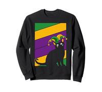 Mardi Gras Cat Lover New Orlean Louisiana Party Design Sweatshirt