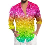 Mardi Gras Clothes for Men Sequin Jumpsuit Orange Long Men's Outfit Mens T Shirt Christmas Party Dress Royal Blue Club Flowy Dance Costume Red Plaid Lined Flannel Jacket Shirts