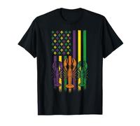 Mardi Gras Crawfish Flag - Festival New Orleans T-Shirt