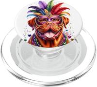 Mardi Gras Dogue de Bordeaux Dog PopSockets PopGrip for MagSafe