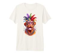 Mardi Gras Dogue de Bordeaux Dog Premium T-Shirt