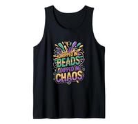 Mardi Gras Dripped in Beads Dipped in Chaos Party Tank Top